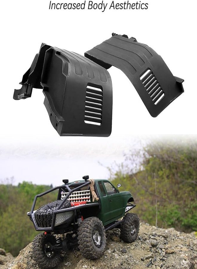 QLZOZB Front & Rear Mud Flaps Fender Fit for Axial SCX10 II 90046 90047 1/10 RC Crawler Car Plastic Upgrade Parts Black - Image 3